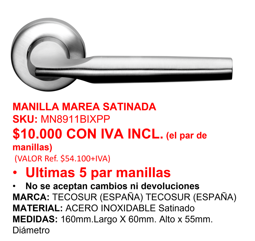 MANILLA MAREA SATINADA (Producto Descontinuado - Ventas hasta agotar Stock)