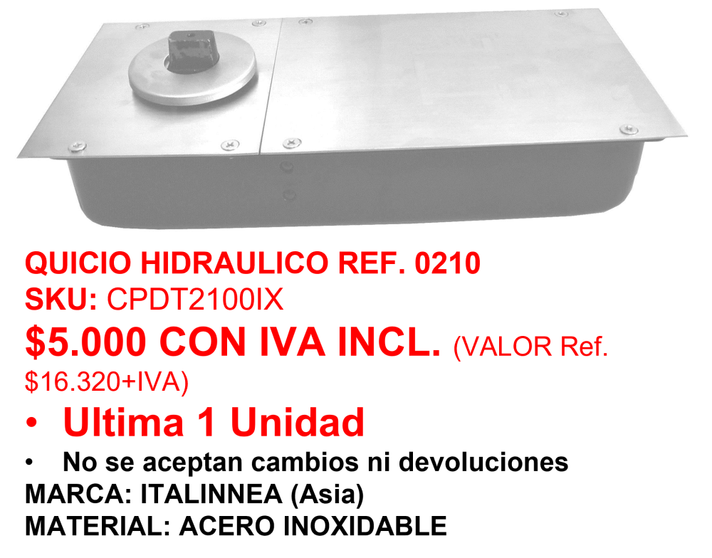 QUICIO HIDRAULICO REF. 0210 (Producto Descontinuado Venta Hasta Agotar Stock)