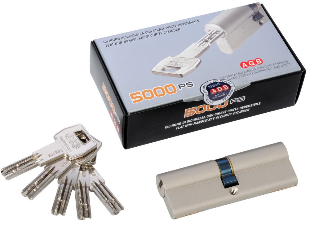 CILINDRO MULTIPUNTO 5000 PS ALTA SEGURIDAD (ITALIA) 70MM NIQUELADO